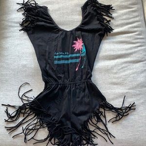 Vintage Lake George Tassel Romper